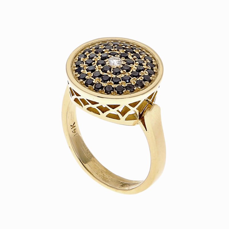 Merav Rings Large Black Diamonds Or Ring – Meyrav Shavit Online