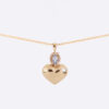 Blue Topaz Noir Heart Necklace