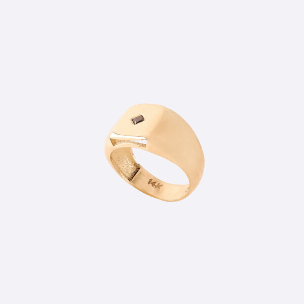 Black Diamond Square Bombay Ring