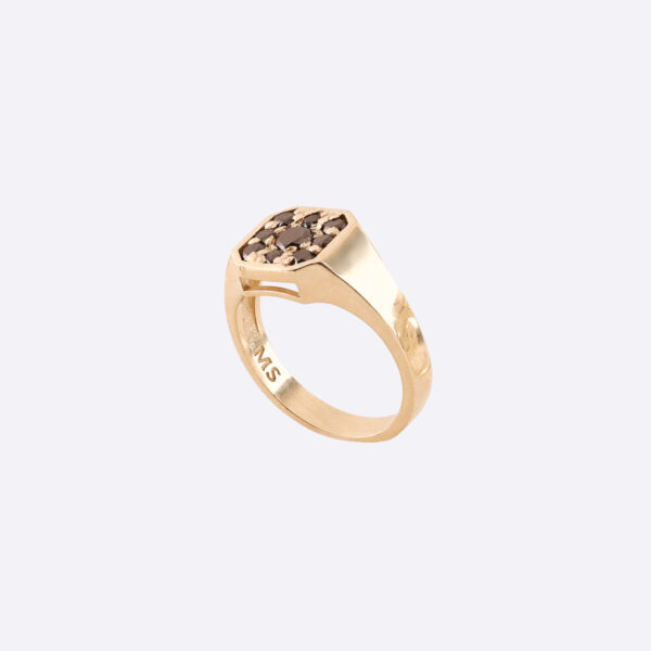 Black Diamonds Noble Ring